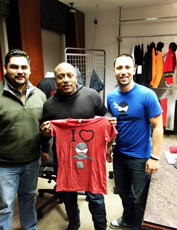 FUBU's Daymond John meets with I'M A NINJA founder Kennedy LeFave